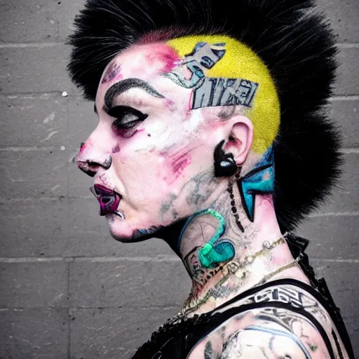 Image similar to punk woman