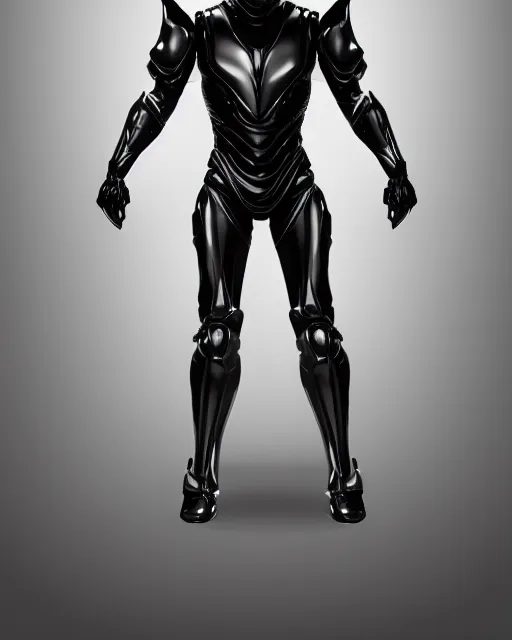 Prompt: iridescent sinewy smooth muscular male sleek glossy black pearlescent scifi armor with smooth black featureless helmet, neil nelson thedarkestseason, trending on artstation