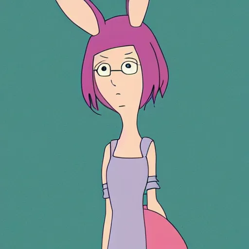 Image similar to Louise belcher animated in the style of studio ghibli