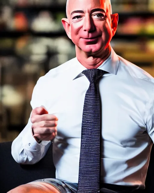 Prompt: a portrait of Jeff Bezos as Rich Piana, DSLR photography, intricately detailed, 8k