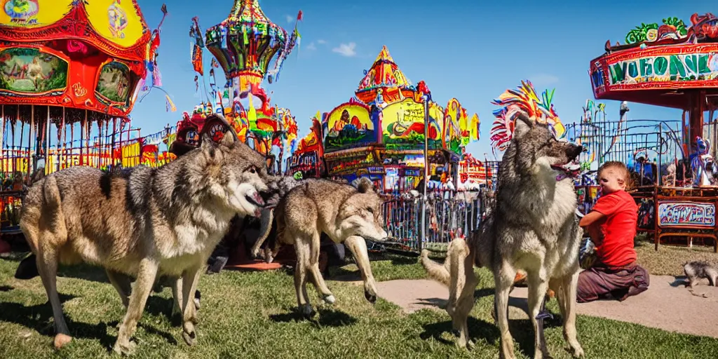 Image similar to fair rides petting zoo wolf photography