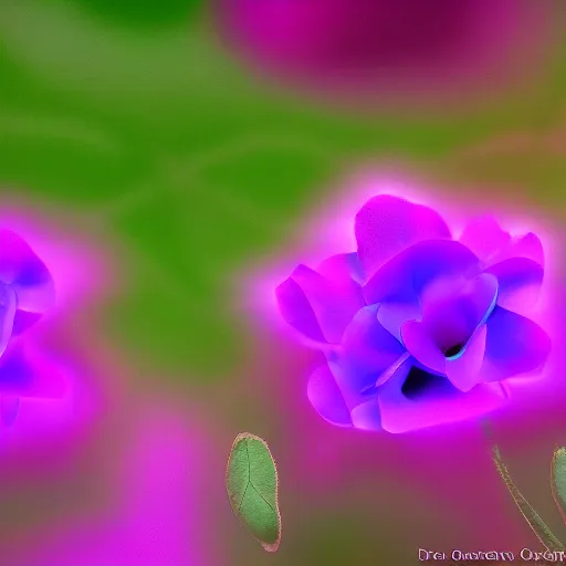 Prompt: flower,purple Vapor wave