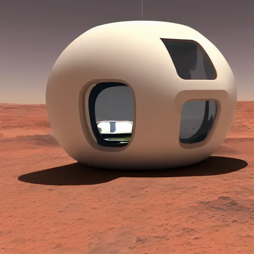 Image similar to futuristic house on mars