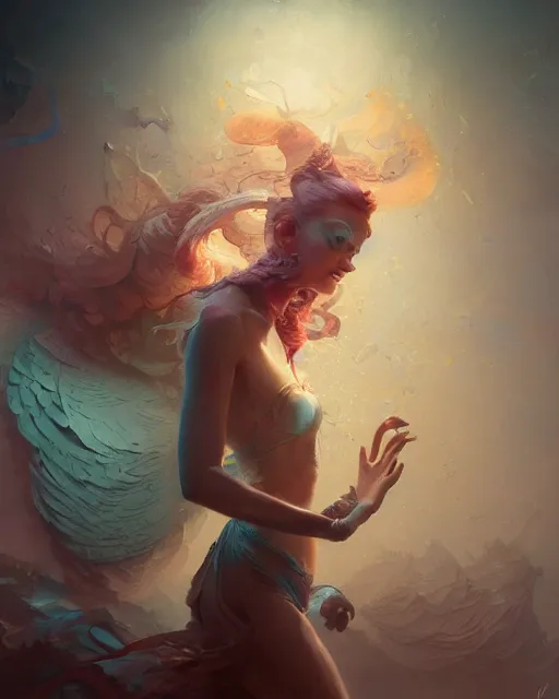 Prompt: the most amazing dream you ever had about a beautiful woman dancing, closeup, hyper realistic, ambient lighting, concept art, intricate, hyper detailed, smooth, peter mohrbacher, craig mullins, beeple, vlop, vibrant, high contrast, volumetric lighting, octane
