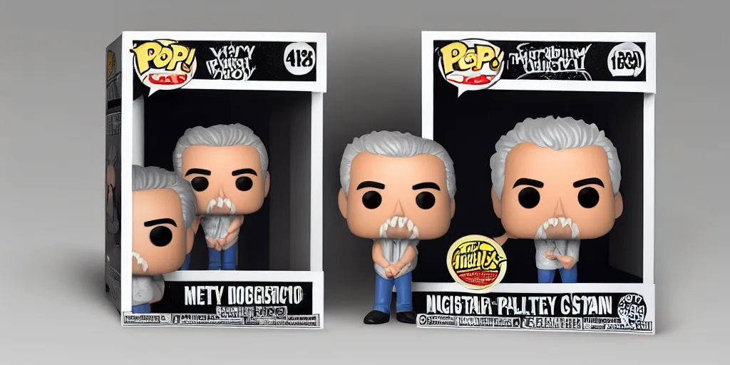 Prompt: “ very very intricate photorealistic photo of jeffrey epstein funko pop on a white background, award - winning details ”