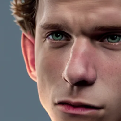 Image similar to tom holland close up, photorealistic, studio