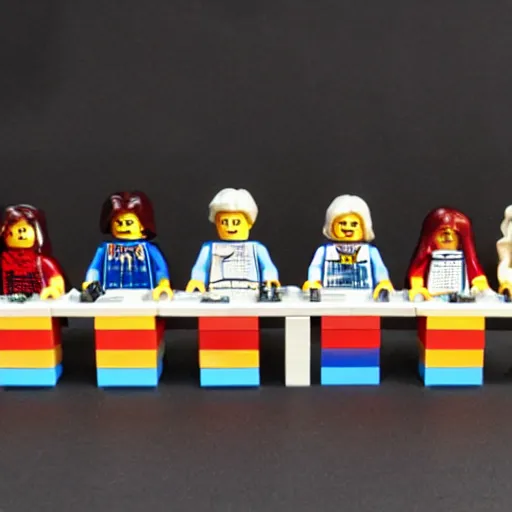 Image similar to last supper lego set