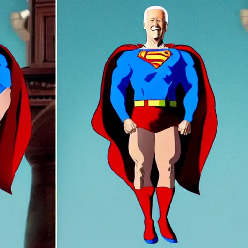 Image similar to joe biden as superman