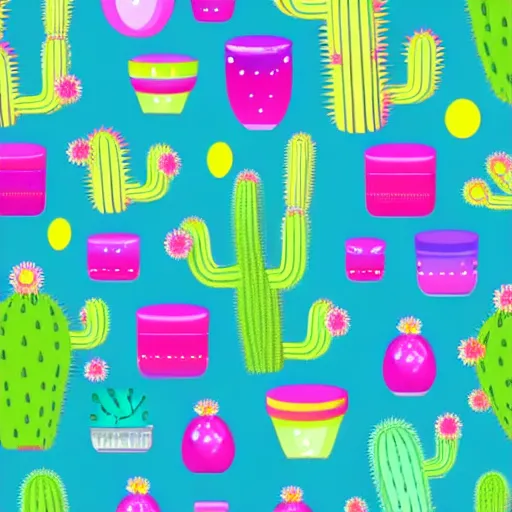 Prompt: cactus made from colourful shiny transparent jelly in the style of kurzgesagt, adobe illustrator, graphic design illustration, vector art, bold colours