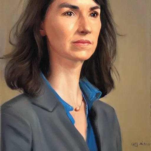 Image similar to maia sandu hyperrealistic, style of james gurney