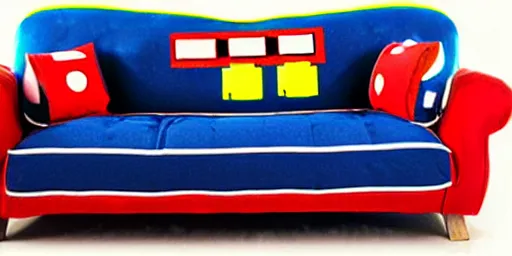 Image similar to Super Mario themed couch