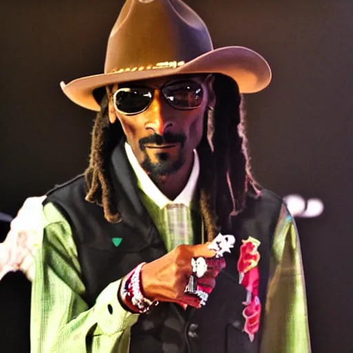 Image similar to cowboy snoop dogg holding a joint
