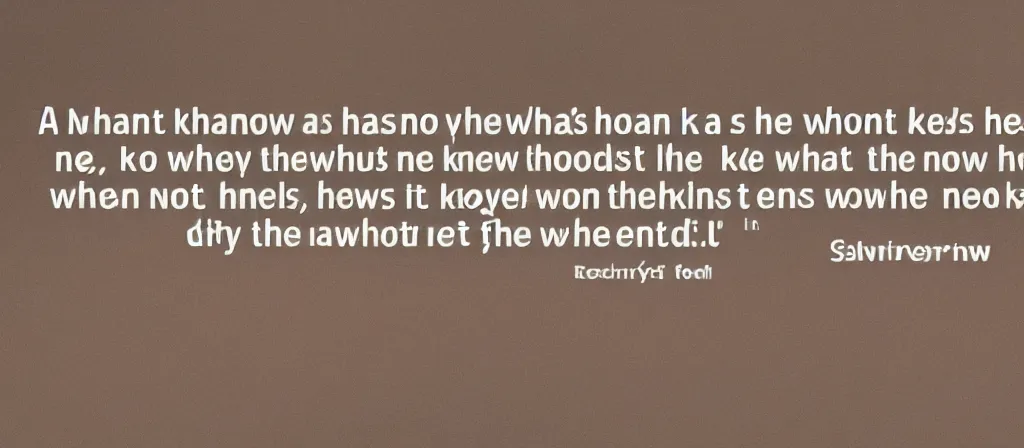 Image similar to a man does not know what he is saying until he knows what he is not saying.