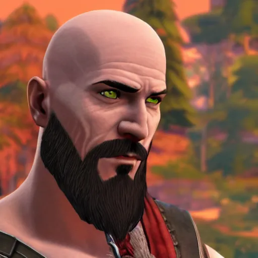 Image similar to Kratos in the Sims 4