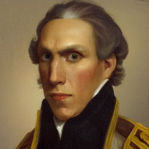 Image similar to An 18th century oil painting of Jerma985, portrait of Jerma985, grainy, realistic, very realistic, hyperrealistic, highly detailed, very detailed, extremely detailed, very neat, very epic, very cool, detailed, trending on artstation