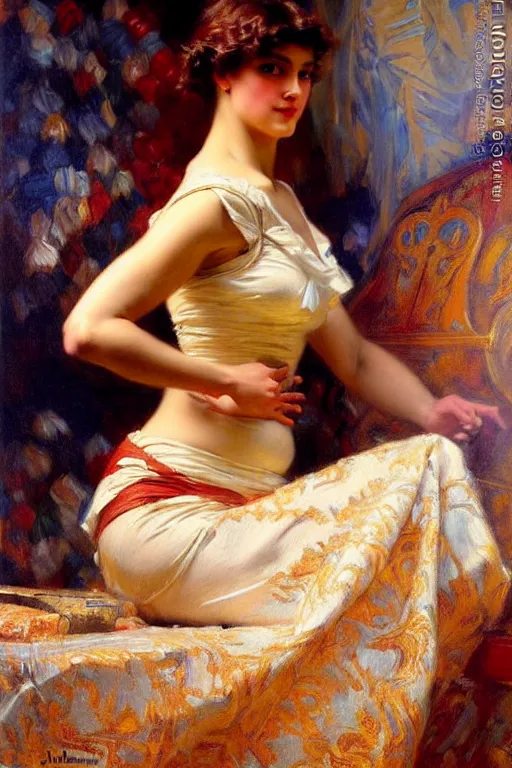 Image similar to highly detailed painting by gaston bussiere, j. c. leyendecker 8 k