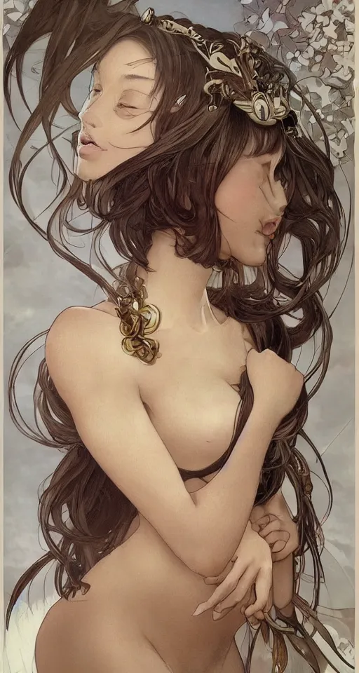 Prompt: 3/4 body portrait of the neko princess by artgerm and H R Giger and alphonse mucha, HD, full body cat concept, soft cat, Human body with cat features, beautiful princess, perfect face, perfect body, 10/10 would dream again, fantasy, intricate, elegant, highly detailed, digital painting, artstation, concept art, smooth, sharp focus, illustration, ray tracing, 4k realistic 3d rendered portrait, soft shading, soft colors, relaxed colors, hyperdetailed, wide angle lens, fantasy