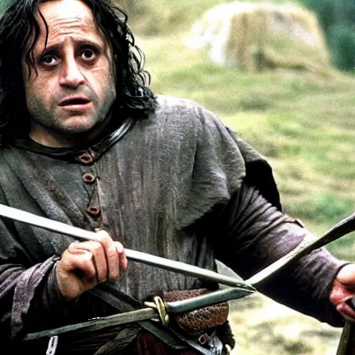 Image similar to Danny devito as Aragorn in lord of the rings