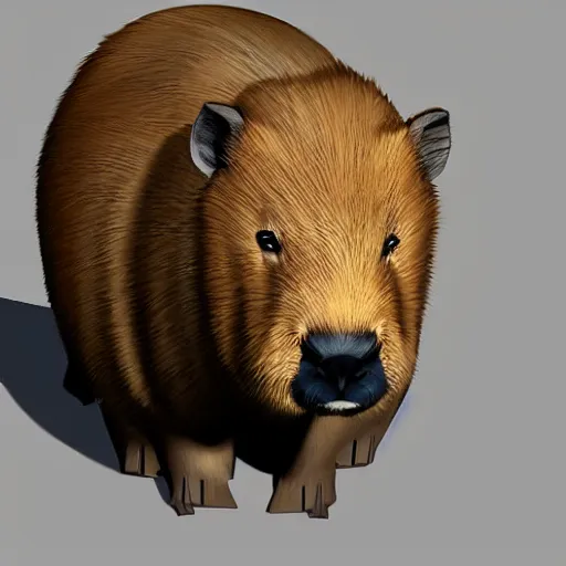 Image similar to low polygon capybara