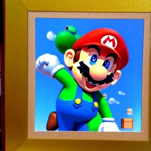 Image similar to super mario portrait in real life