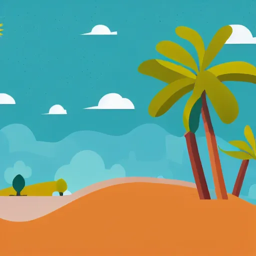 Image similar to hot summer day, modern flat design style illustration with line elements