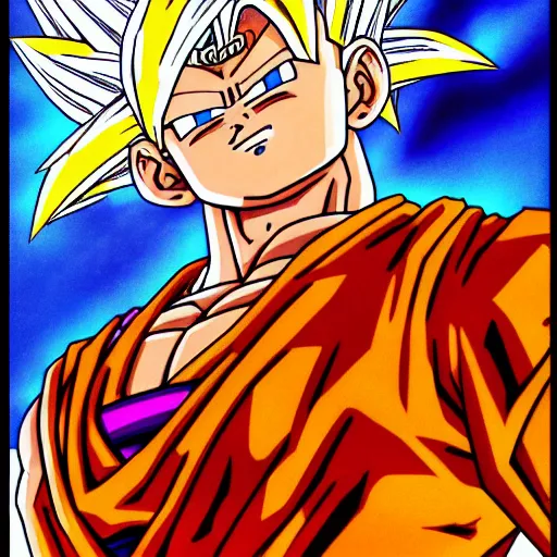 san goku super saiyan 1 0 0 in dragon ball z by akira