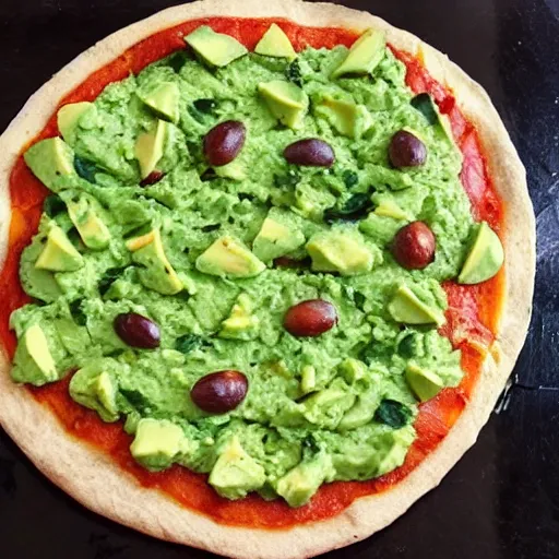 Image similar to avocado pizza