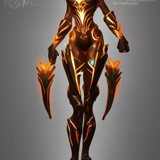 Prompt: beautiful intricate fanart of female ember prime warframe, stunning elegant pose, well designed hands, high quality, artstation, deviantart, furaffinity, octane render