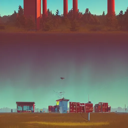 Image similar to simon stalenhag artwork