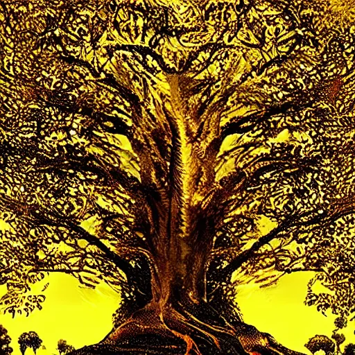 Prompt: the holy golden tree of life, amazing award winning cinematic, ultra detailed