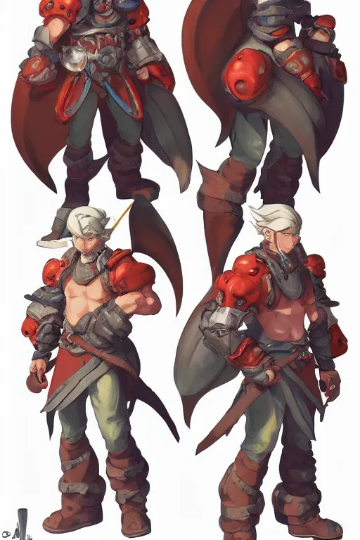 Prompt: character of breath of fire 4 by the artist Alessandro pizzi . Rendering the full body . Sharp focus, full of details, by utsurowazaru mono and Jason Nguyen , art book, trending on artstation and cell shading