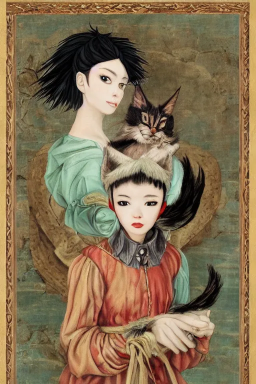 Image similar to kawaii spinx portrait, renaissance