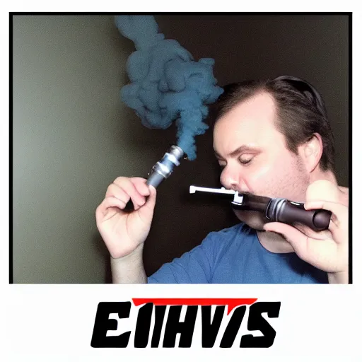 Prompt: Rich Evans vaping