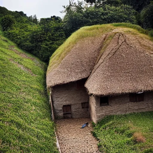 Image similar to A house in a Ditch village, photography