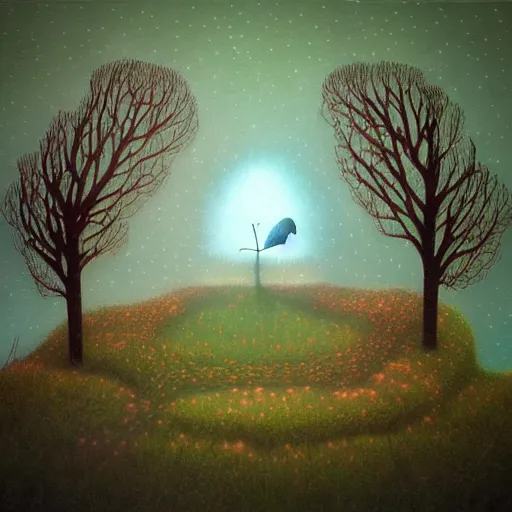 Image similar to lullaby by andy kehoe as 3d render, diorama