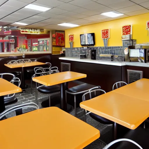 Image similar to wafflehouse interior