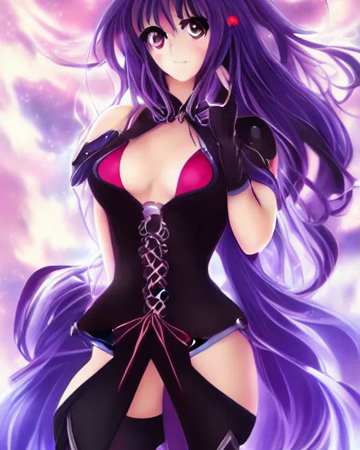 Raynare, High School DXD anime character in a, Stable Diffusion