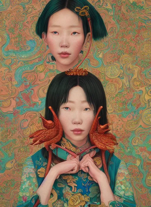 Image similar to yunnan people : : by martine johanna and simon stalenhag and chie yoshii and casey weldon and wlop : : ornate, dynamic, particulate, rich colors, intricate, elegant, highly detailed, centered, artstation, smooth, sharp focus, octane render, 3 d