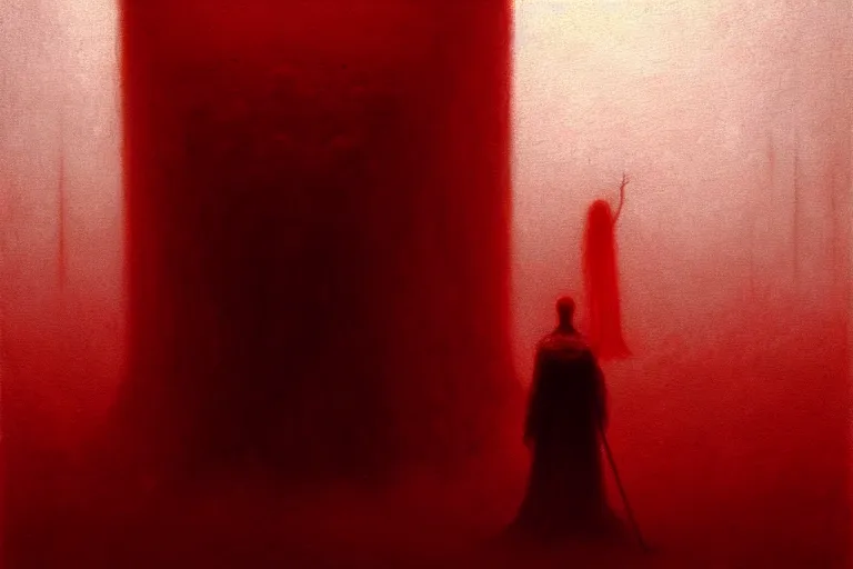 Prompt: achluophobia, in the style of beksinski, intricate and epic composition, red by caravaggio, insanely quality, highly detailed, masterpiece, extreme white light, artstation, 4 k