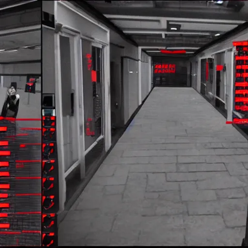 Image similar to highly detailed matrix clone of 2 1 savage demon cctv footage