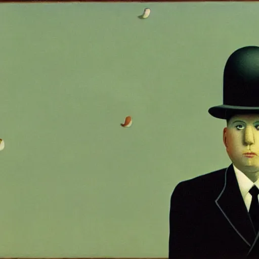 Prompt: Sad TV by René Magritte