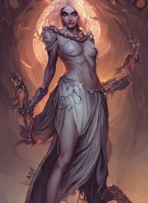 Prompt: digital _ painting _ of _ adult female fairy witch _ by _ filipe _ pagliuso _ and _ justin _ gerard _ symmetric _ fantasy _ highly _ detailed _ realistic _ intricate _ port