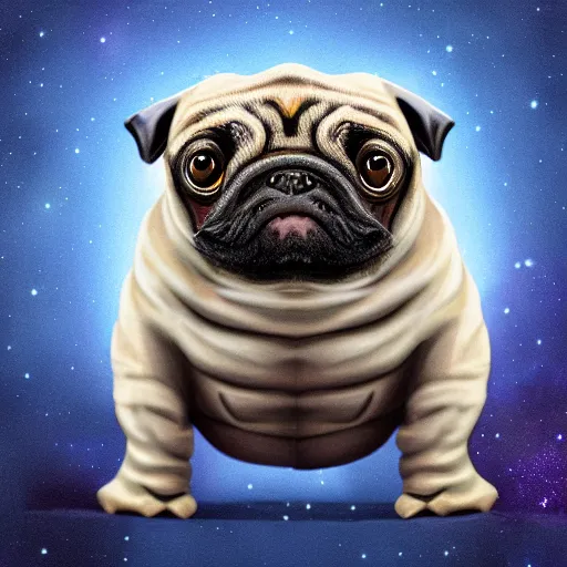 Image similar to A tardigrade with the eyes and mouth of a pug, national geographic-file-photograph, paywall-content, premium-award-winning, trending on artstation