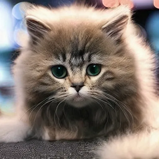 Image similar to cute cat with huge fluffy tail