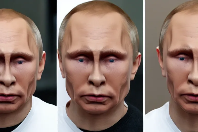 Image similar to a horrific photograph of a disgusting amorphous blob!!!!!!!!!! putin, failed cosmetic surgery, ( ( ( ( ( ( ( ( lip filler ) ) ) ) ) ) ) ), 8 k, volumetric lighting, unreal engine, ultra - realistic, grotesque, nightmare fuel, dripping skin, david cronenberg, ren and stimpy