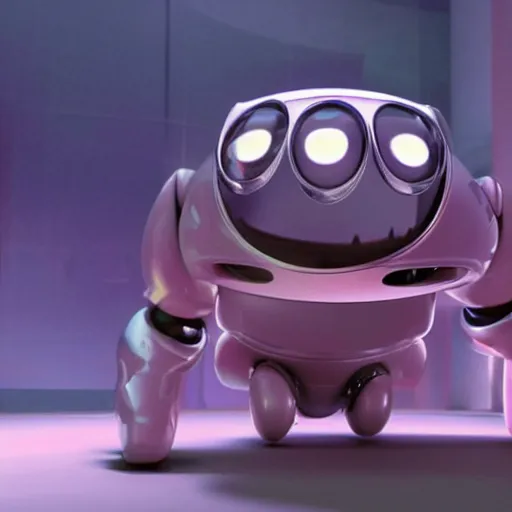 Image similar to promotional movie still wide - angle 3 0 m distance. nanorobots ( ( cat ) ) 1 million into the future ( 1 0 0 2 0 2 2 ad ). super cute and super deadly. nanorobots like disco music and dance - offs. cinematic lighting, dramatic lighting. in style from film fantasia, kubrick