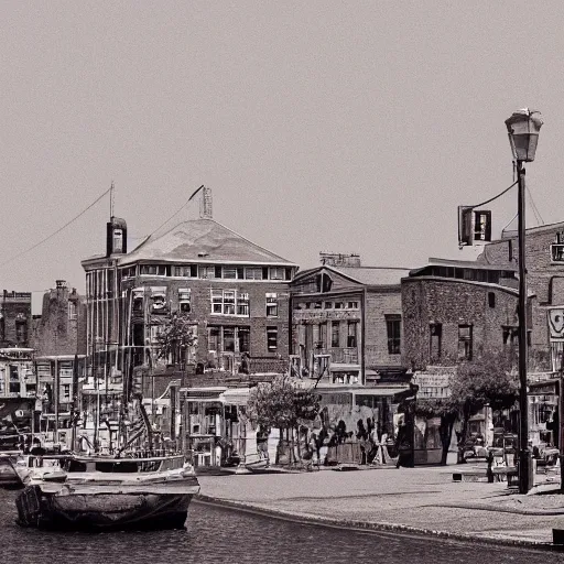 Prompt: vintage photo landscape of portland maine, intricate, trending on artstation