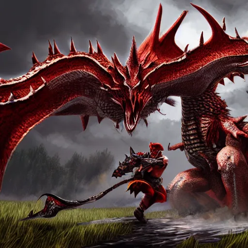 Prompt: rathalos attacking to 4 hunters, fire, elegant, highly detailed, hunters, digital painting, monster hunter, unreal engine