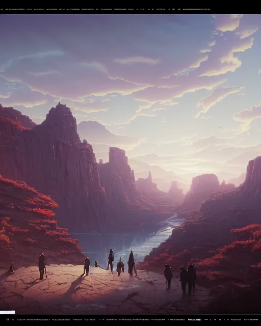 Image similar to highly detailed vfx landscape of westworld, stephen bliss, unreal engine, greg rutkowski, loish, rhads, beeple, makoto shinkai and lois van baarle, ilya kuvshinov, rossdraws, tom bagshaw, alphonse mucha, global illumination, detailed and intricate environment