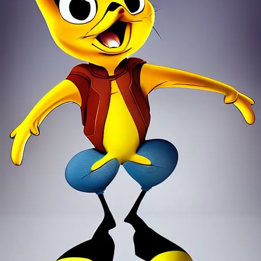 Image similar to tweety pie from looney tunes in the ratchet and clank universe